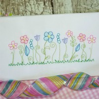 Wildflowers Machine Embroidery Design  - Vintage Stitch